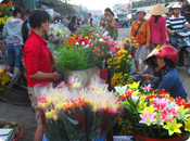 Chợ hoa Sa Huỳnh ngày cuối năm